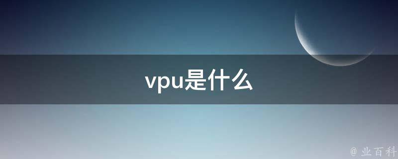 vpu是什么意思