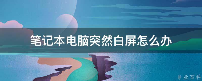 电脑白屏