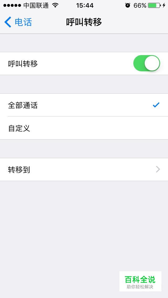 苹果呼叫转移