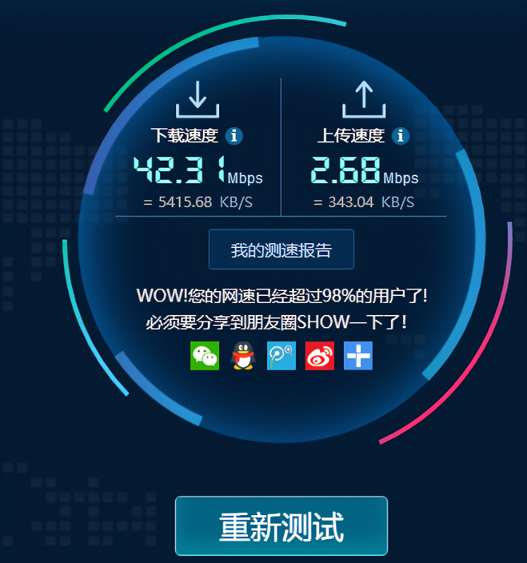 上网速度测试