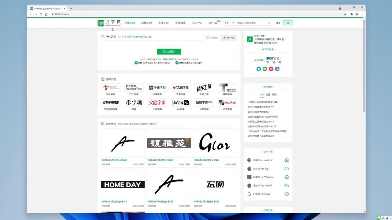 识别字体的软件