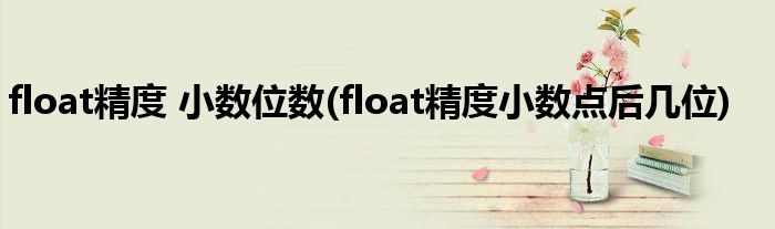 float精度