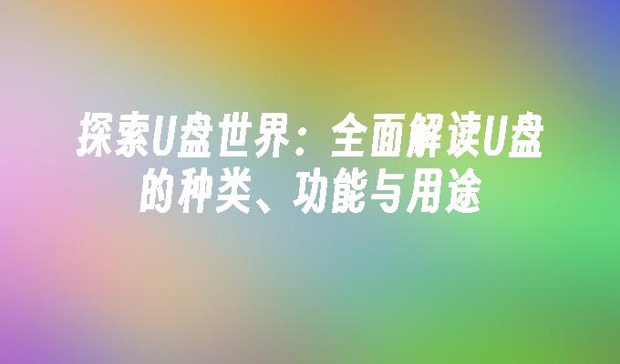 u盘英文