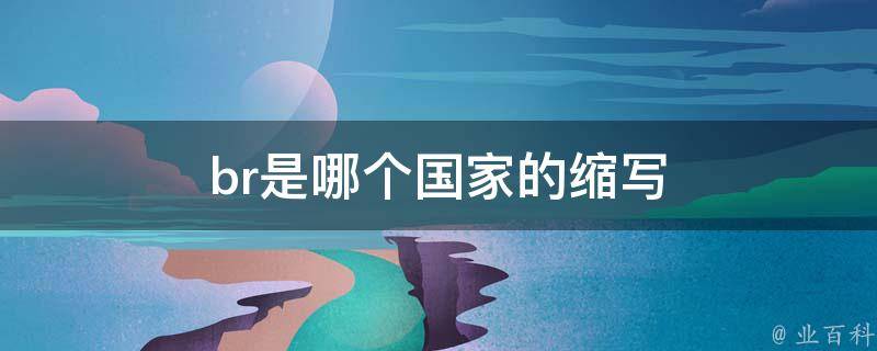 br是哪个国家
