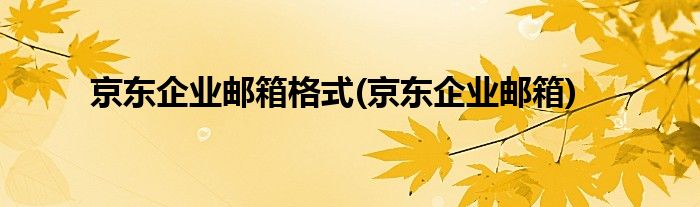 京东企业邮箱