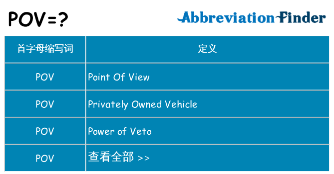 pov什么意思