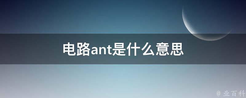 ant是什么接口