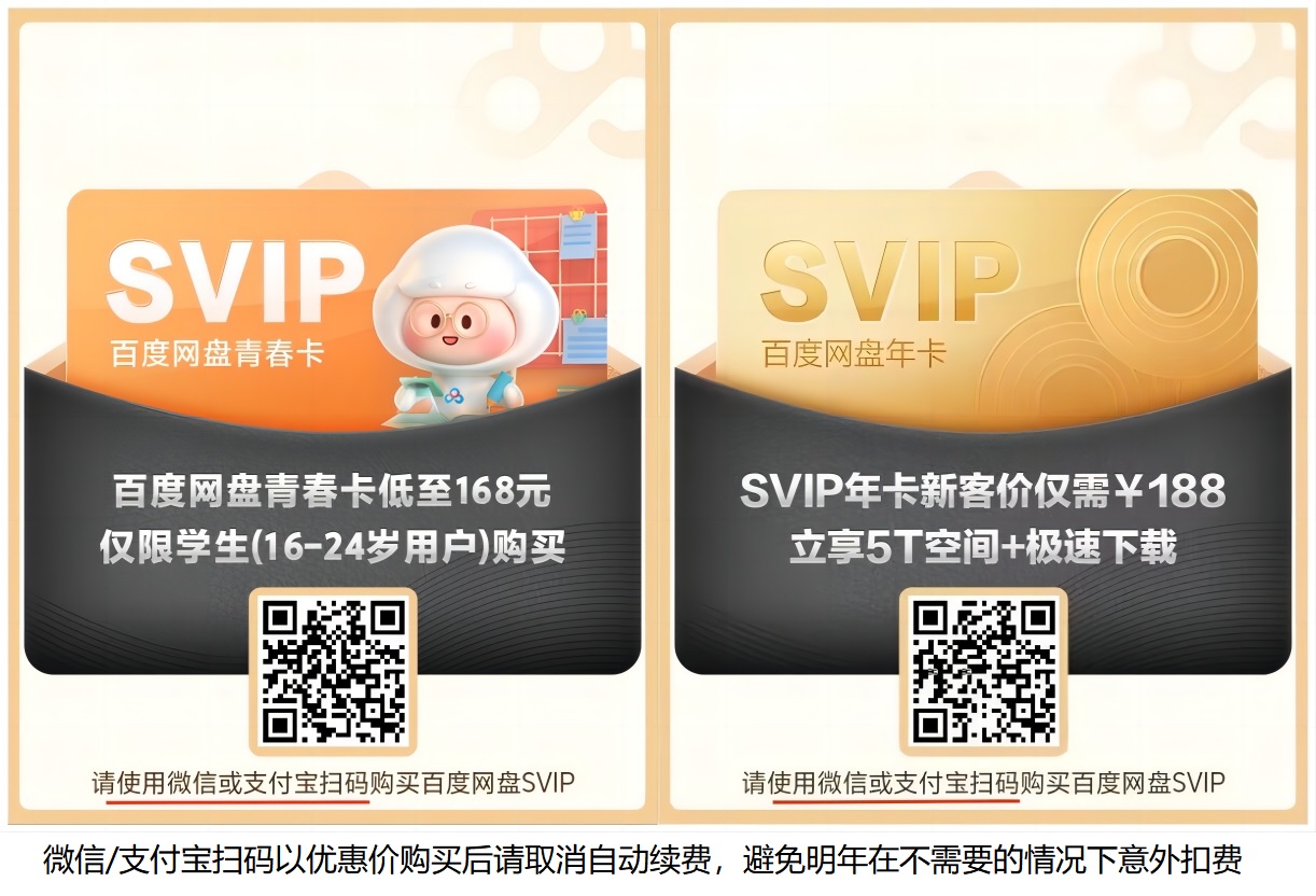 百度网盘优惠