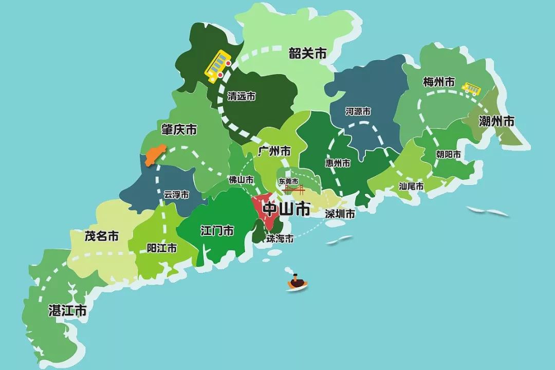 广东离广西有多远