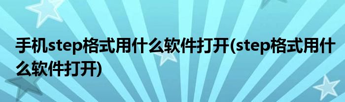 step格式