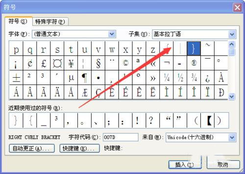word大括号
