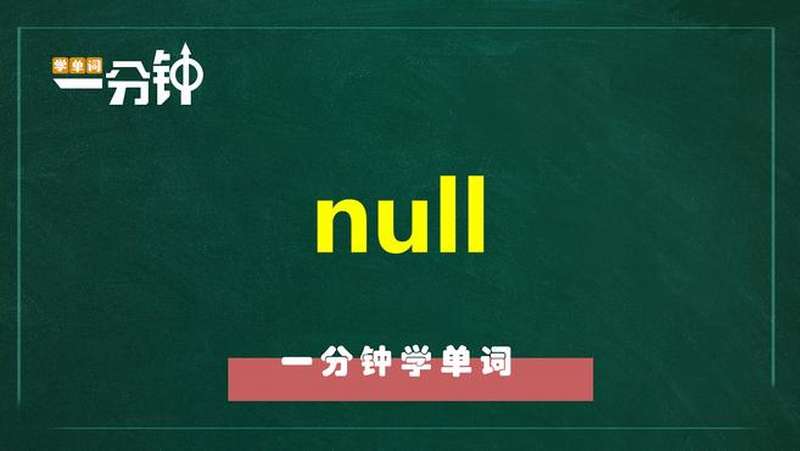 null什么意思
