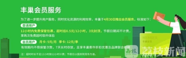 丰巢超时收费标准