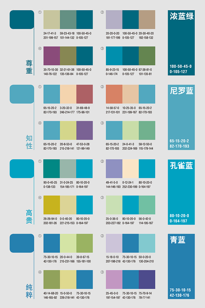 青色和蓝色