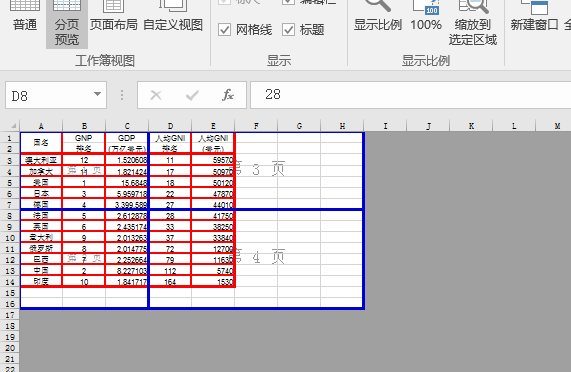 分页预览