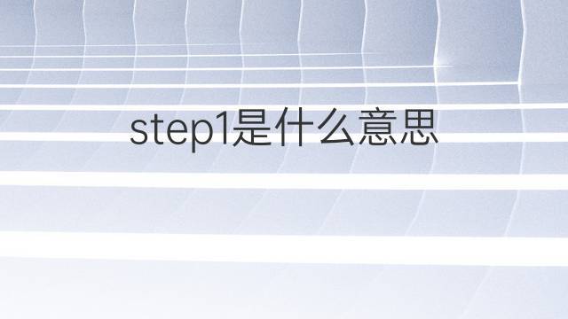step什么意思