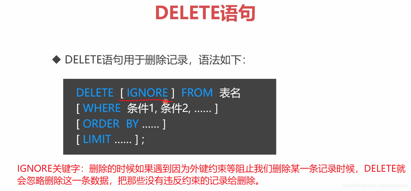 delete语句